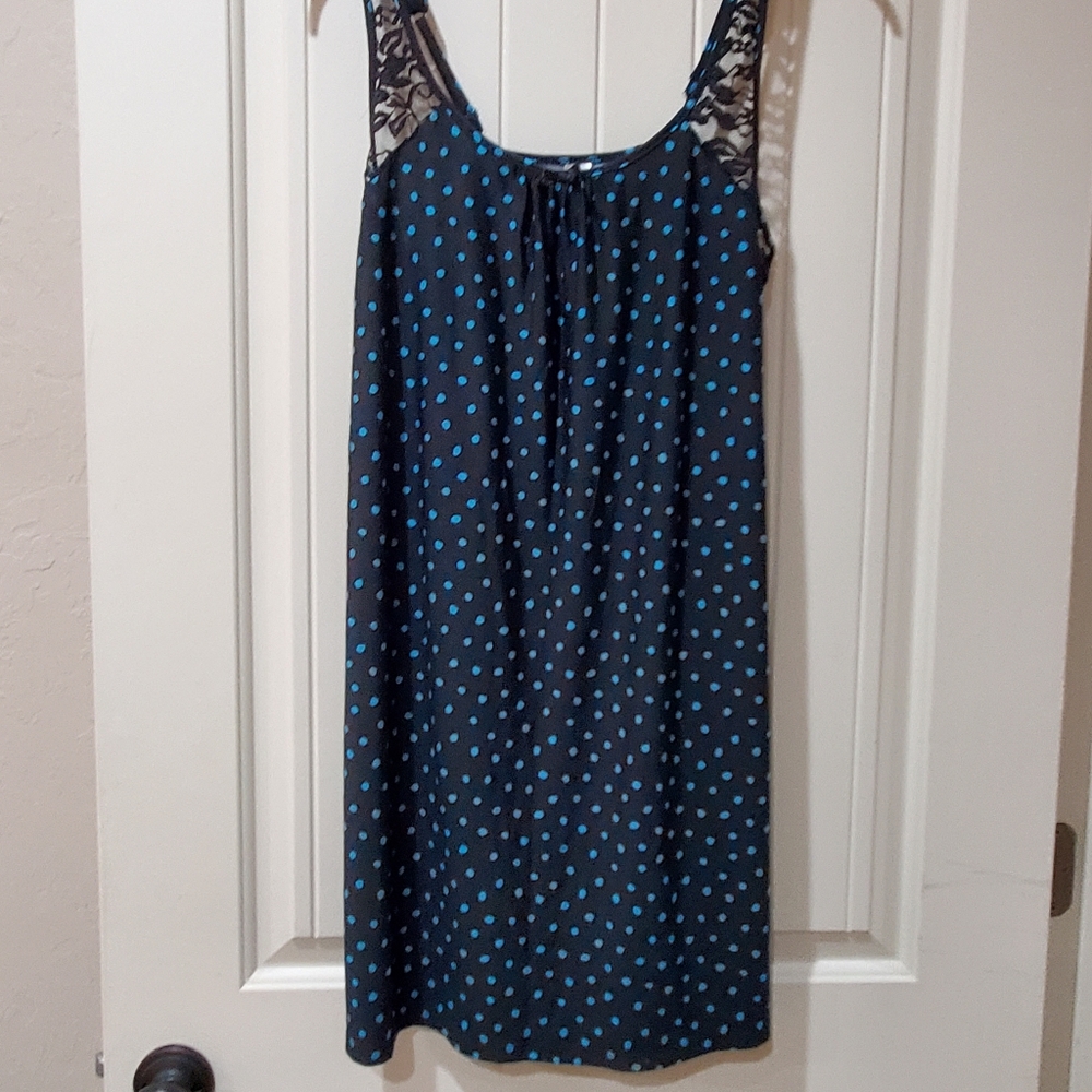 Secret Treasures nightgown Large black polka-dot